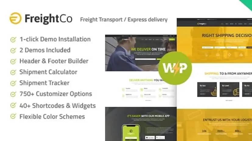 FreightCo Logistics WordPress Theme Preview