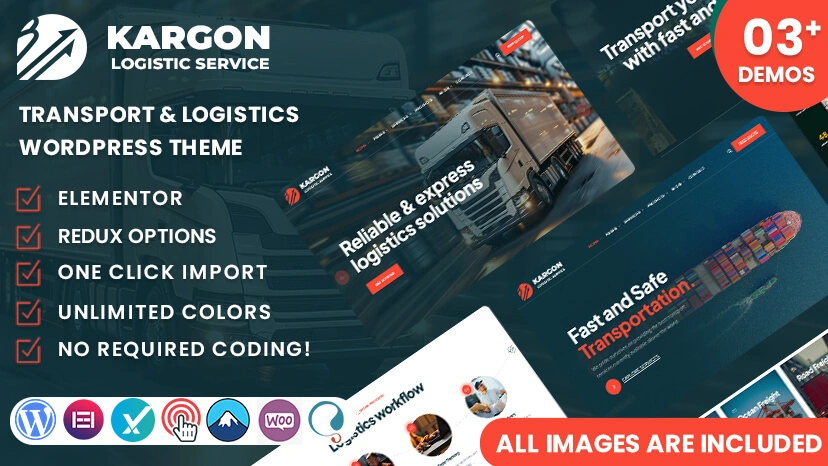 Kargon Transport and Logistics WordPress Theme