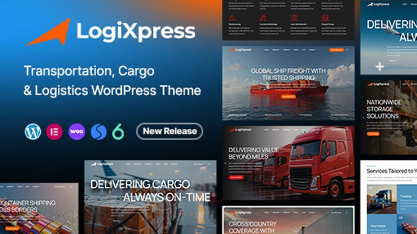 LogiXpress Transportation Logistics WordPress Theme Preview